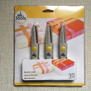 NIB EK Tools 3 piece‎ decorative scissors set